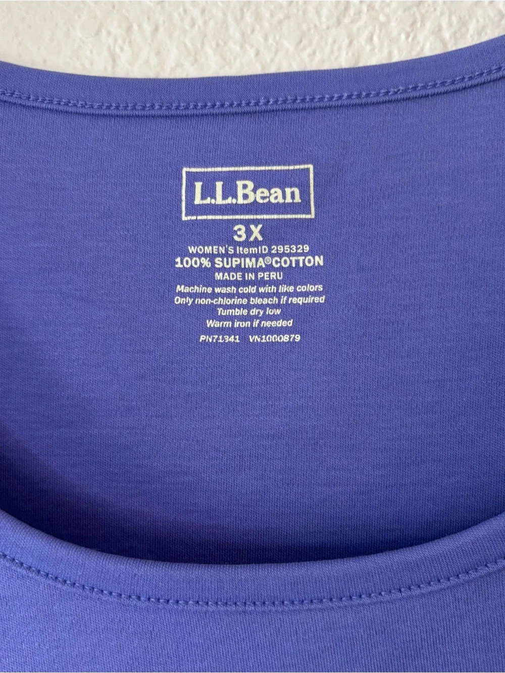L.L. Bean Women's 100% Supima Cotton Scoop Neck Short Sleeve Tee 3X Lot of 2